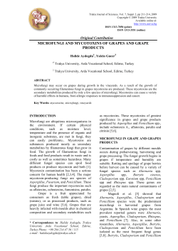microfungi and mycotoxins of grapes and grape products