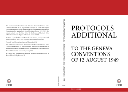 Protocols additional to the Geneva Conventions of 12