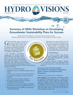 Summary of GRA`s Workshop on Developing Groundwater