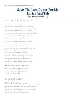 Save The Last Dance For Me