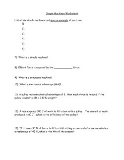 Simple Machines Worksheet