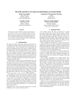 The Ebb and Flow of Controversial Debates on Social Media