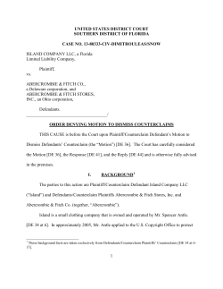 1 UNITED STATES DISTRICT COURT SOUTHERN DISTRICT OF