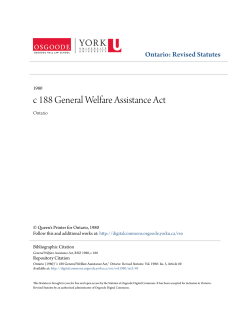 c 188 General Welfare Assistance Act
