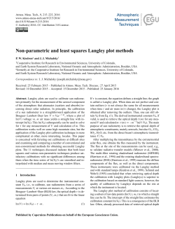 Non-parametric and least squares Langley plot methods
