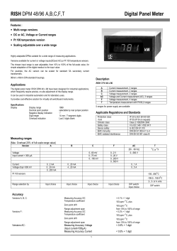 RISH DPM 48/96 A,B,C,F,T Digital Panel Meter
