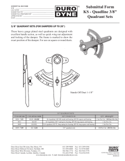 3/8" Quadrant Set Submittal Form
