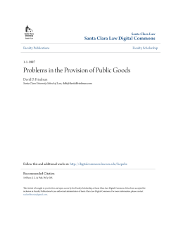Problems in the Provision of Public Goods