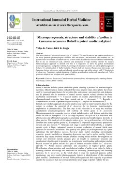 Microsporogenesis, structure and viability of pollen in Canscora