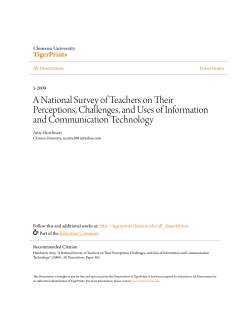 A National Survey of Teachers on Their Perceptions