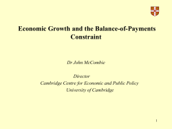 Economic Growth and the Balance-of