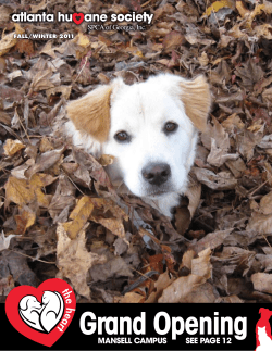 Fall 2011 Issue  - Atlanta Humane Society