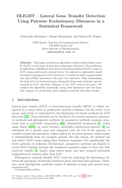 LNBI 4955 - DLIGHT – Lateral Gene Transfer Detection Using