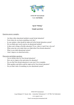 Speed Dating Sample Questions