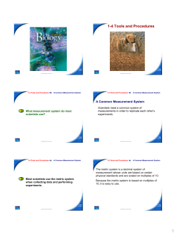 1-4 Tools and Procedures