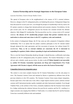 Eastern Partnership and its Strategic Importance to the