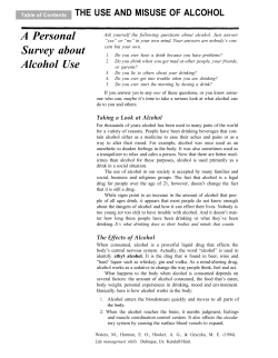 The Uses and Misuses of Alcohol