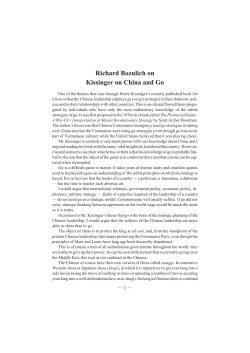 Richard Bozulich on Kissinger on China and Go