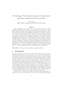 On blocking: The rhetorical aspects of content