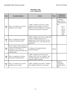 LA6 April 15-19, 2013 - Springfield Public Schools