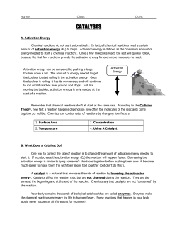 catalysts - Science with Mr. Enns