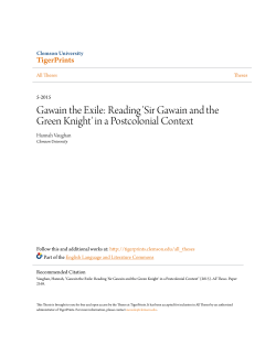 Reading `Sir Gawain and the Green Knight` - TigerPrints
