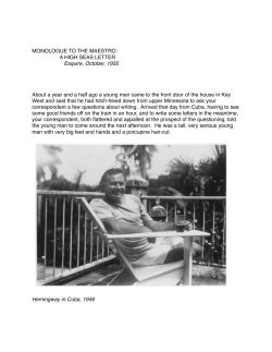 Monologue to the Maestro