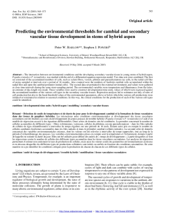- Annals of Forest Science