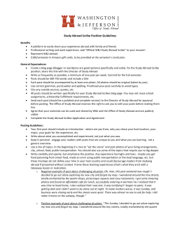 Study Abroad Scribe Position Guidelines