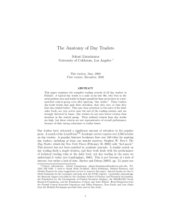 The Anatomy of Day Traders
