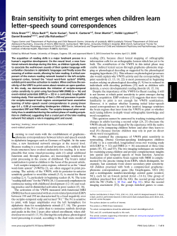 Brain sensitivity to print emerges when children learn letter&ndash;speech