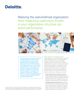 Relieving the overwhelmed organization