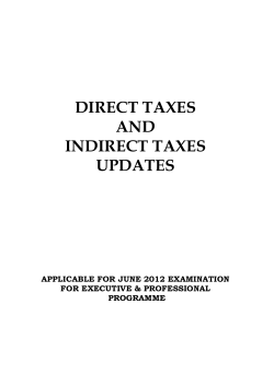 direct taxes and indirect taxes updates