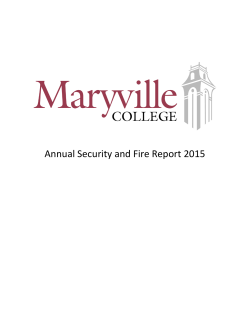 Annual Security and Fire Report 2015
