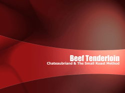 Beef Tenderloin - Texas Chefs Association