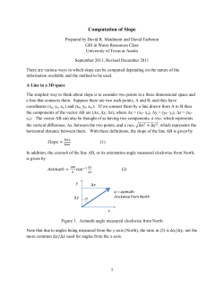 Computation of Slope