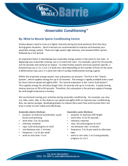 Anaerobic Conditioning