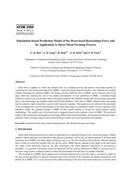 Simulation-based Prediction Model of the Draw-bead