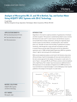 Analysis of Microcystins RR, LY, and YR in Bottled, Tap