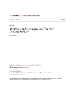 The Politics and Consequences of the New Drinking Age Law