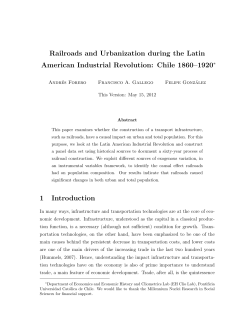Railroads and Urbanization during the Latin American Industrial