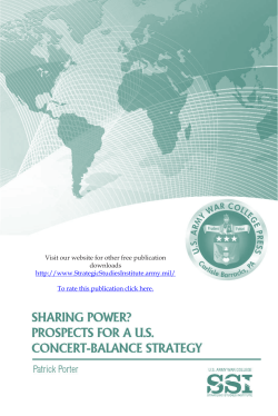 Sharing Power: Prospects for a U.S. Concert