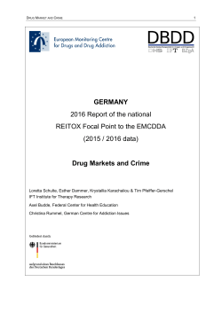GERMANY 2016 Report of the national REITOX Focal Point to the