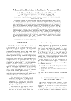 A Research-Based Curriculum for Teaching the Photoelectric Effect