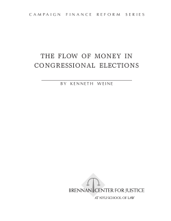 the flow of money in congressional elections