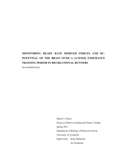 MONITORING HEART RATE DERIVED INDICES AND DC