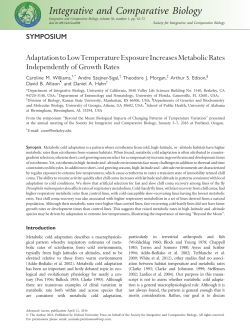 Adaptation to Low Temperature Exposure