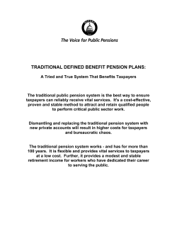 traditional defined benefit pension plans