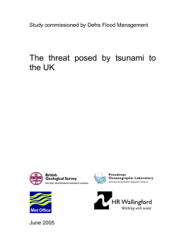 The threat posed by tsunami to the UK