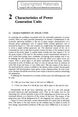 2 Characteristics of Power Generation Units